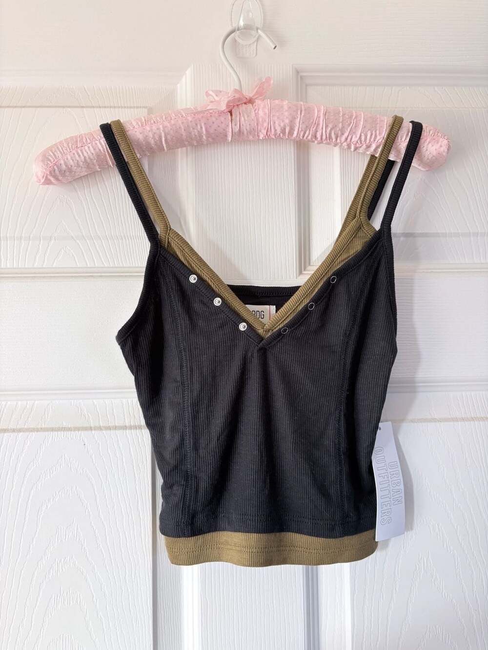 BDG Urban Outfitters Ribbed Cami Top - Carbon, Size S